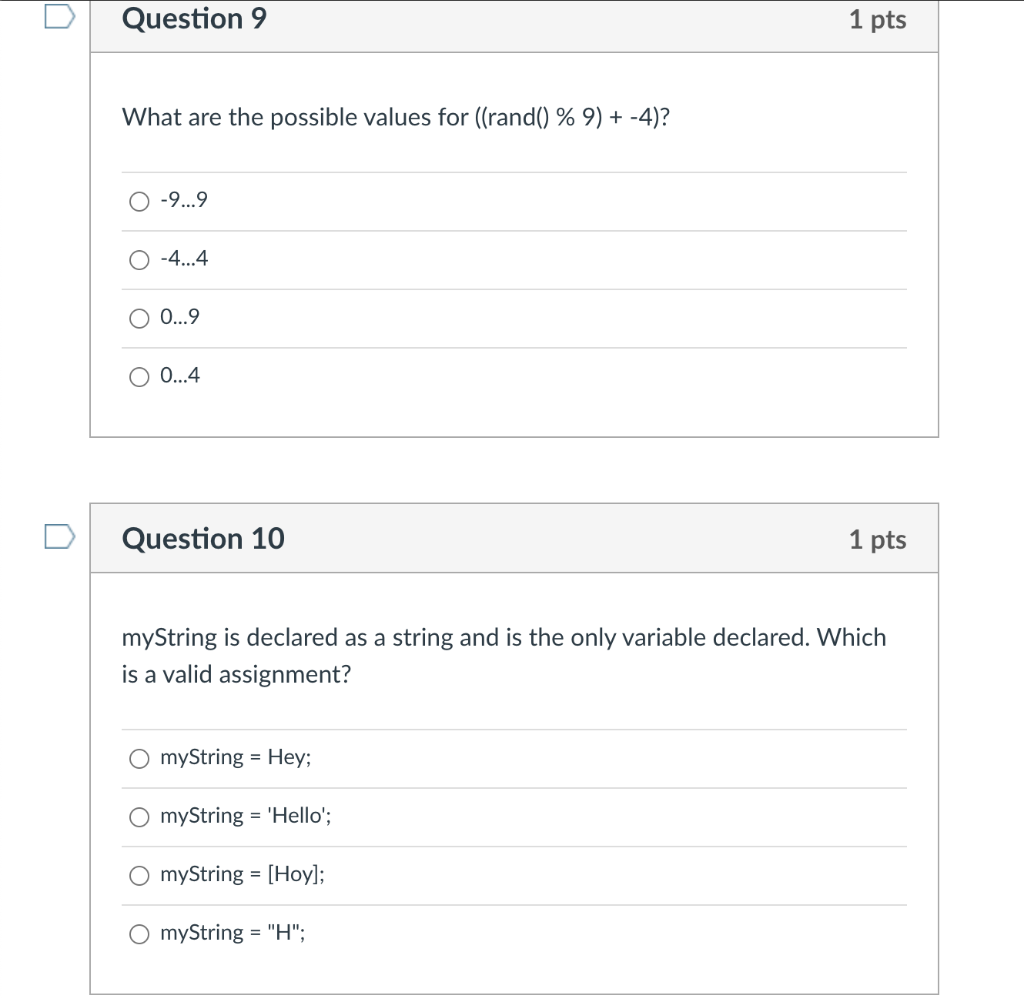 Solved Question 1 1 Pts Given A List Of Syntax Errors From A | Chegg.com