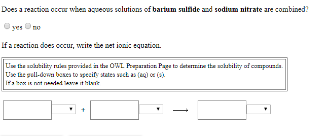 precipitation of barium sulfate equation