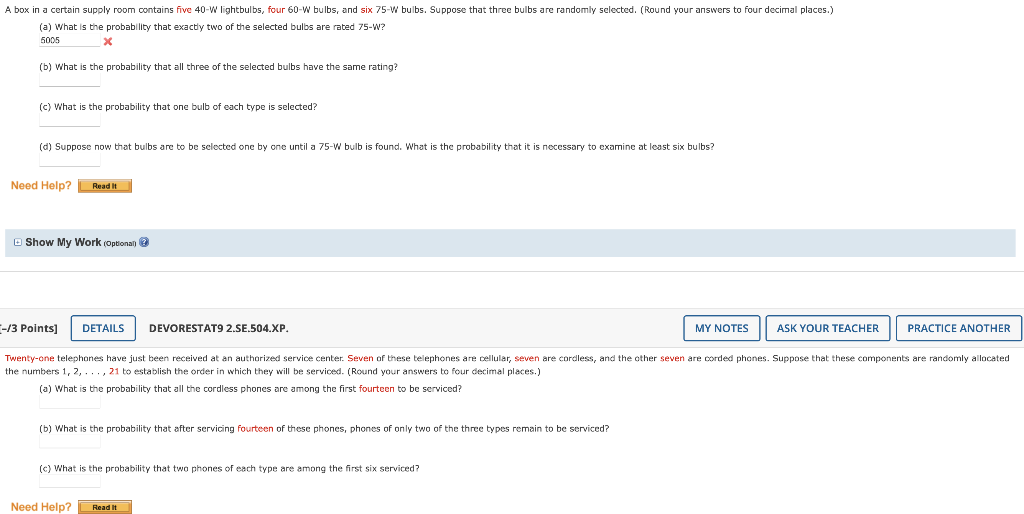 Solved A box in a certain supply room contains five 40 W