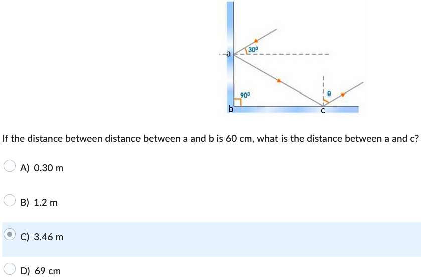 Solved If the distance between distance between a and b is | Chegg.com