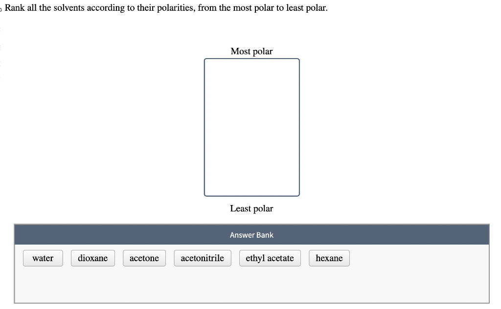 solved-rank-all-the-solvents-according-to-their-polarities-chegg