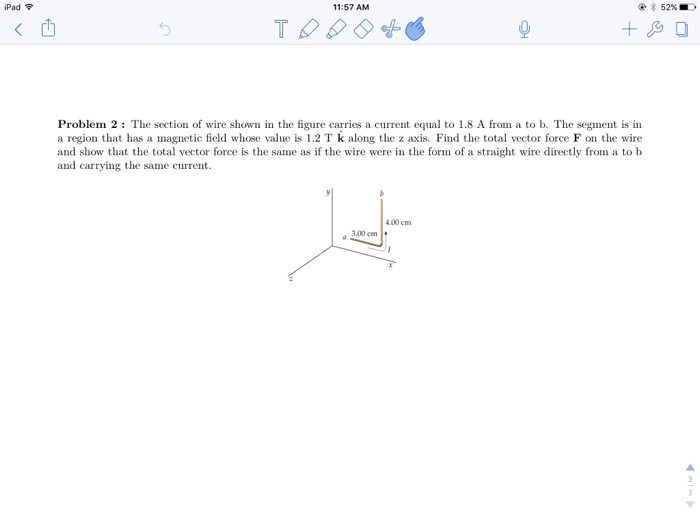 Solved The section of wire shown in the figure carries a | Chegg.com