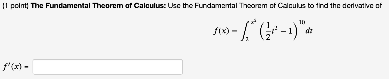 derivative using fundamental theorem of calculus