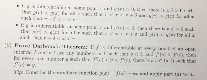 Solved 4 Prove Darboux S Theorem Using The Following Steps