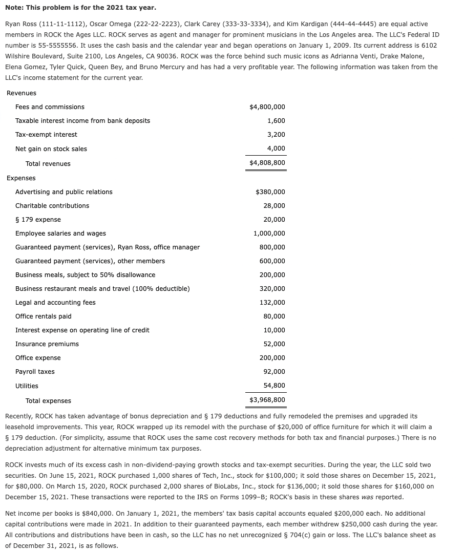 Statement 4 Form 1065, Schedule L, Line 6 Other