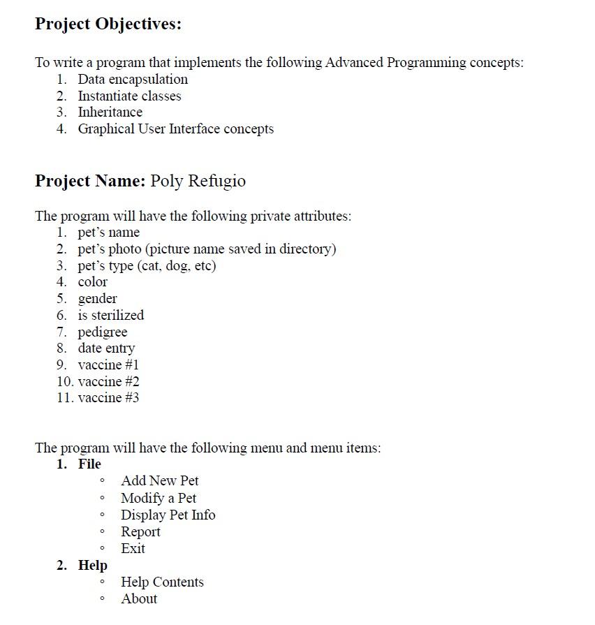 Solved Course: Advanced Programming Programming Language: | Chegg.com