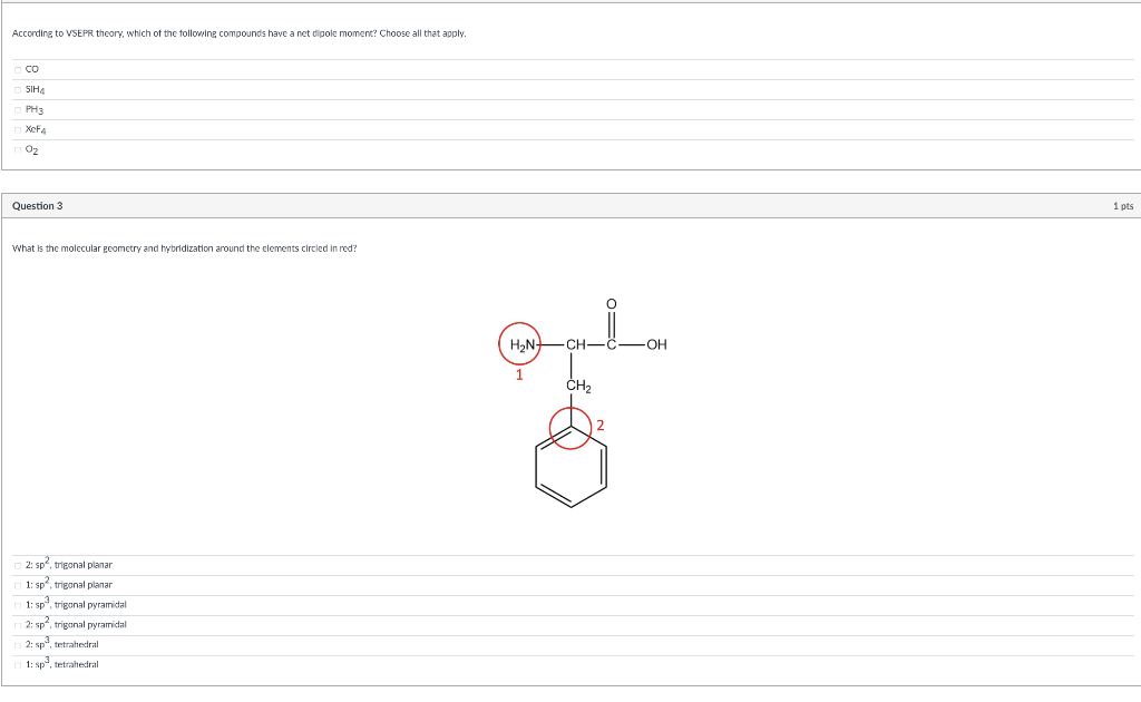 Solved According to VSEPR theory, which of the tollowing | Chegg.com