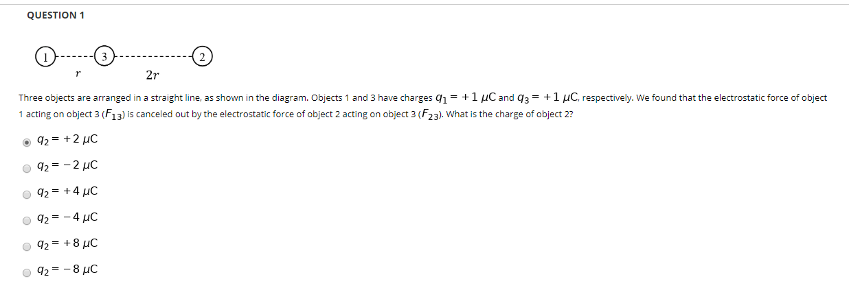Solved QUESTION 1 2r Three objects are arranged in a | Chegg.com