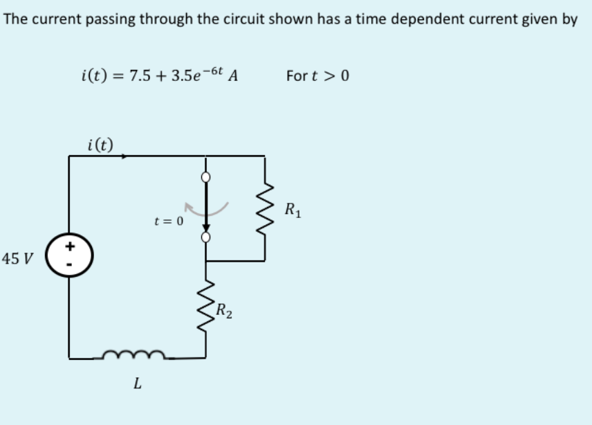 Solved The current passing through the circuit shown has a | Chegg.com