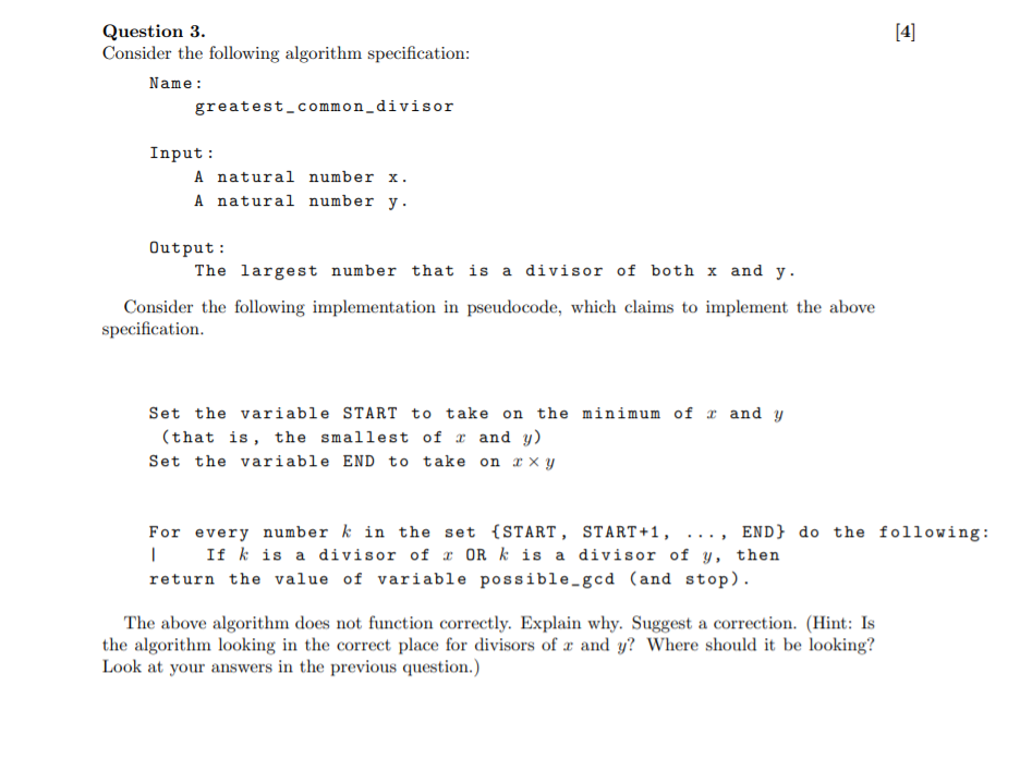 Solved (1) Consider the following pseudo code: Set the | Chegg.com