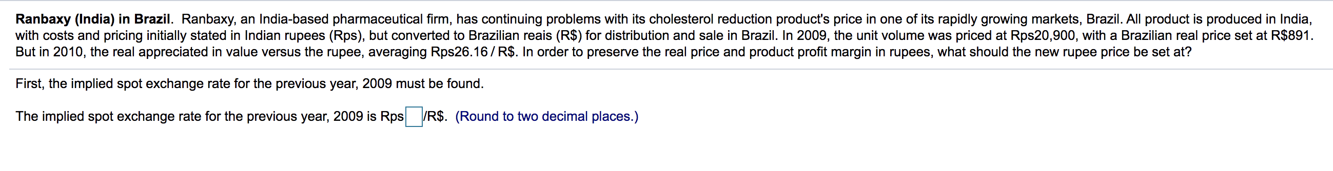 Solved Ranbaxy (India) in Brazil. Ranbaxy, an India-based | Chegg.com