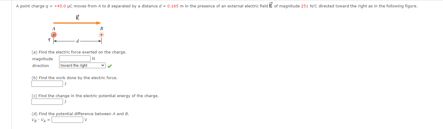 Solved (a) Find the electric force exerted on the charge. | Chegg.com