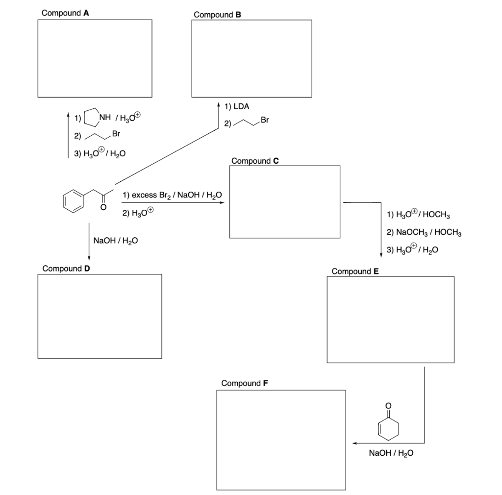 Solved Fill in ALL the boxes with compounds. Note A-Fare all | Chegg.com