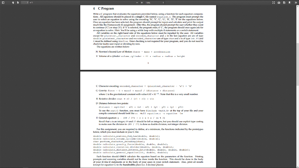 Solved 4 C Program Write a C program that evaluates the | Chegg.com