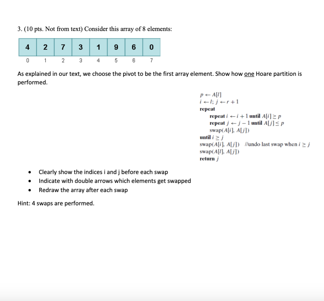 Solved 3. (10 Pts. Not From Text) Consider This Array Of 8 | Chegg.com