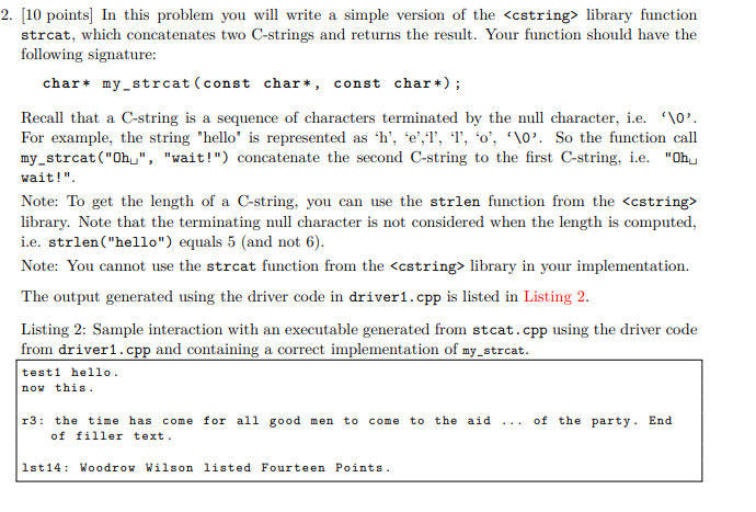 Solved 2. [10 points) In this problem you will write a | Chegg.com