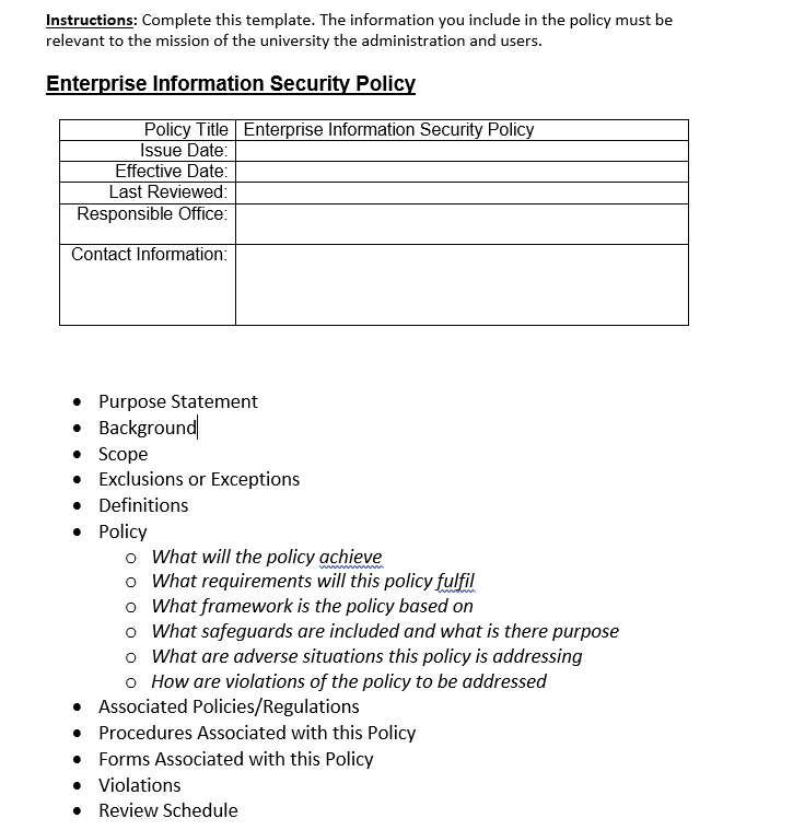 Information Security Policy Template from media.cheggcdn.com