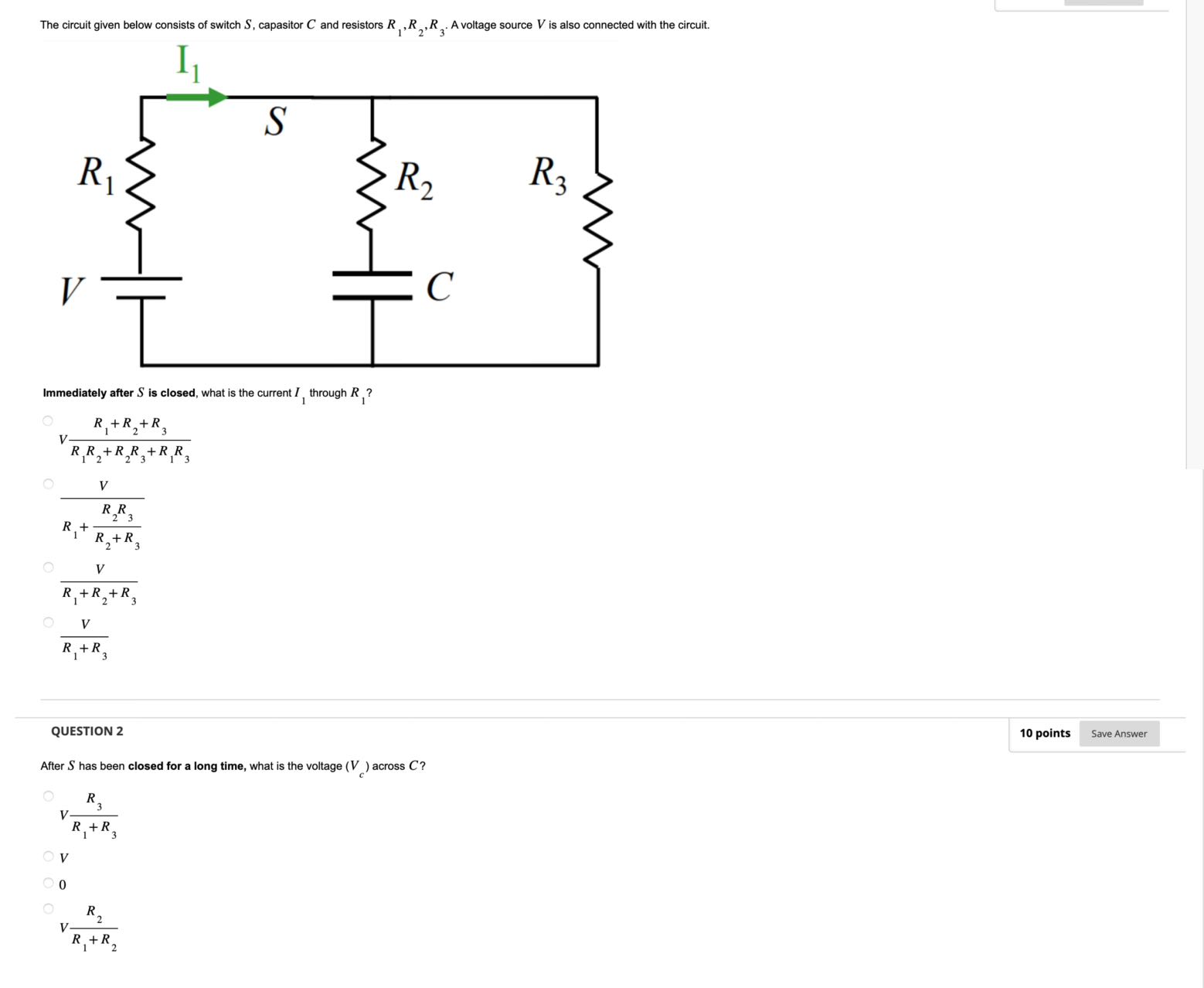 Solved The Circuit Given Below Consists Of Switch S