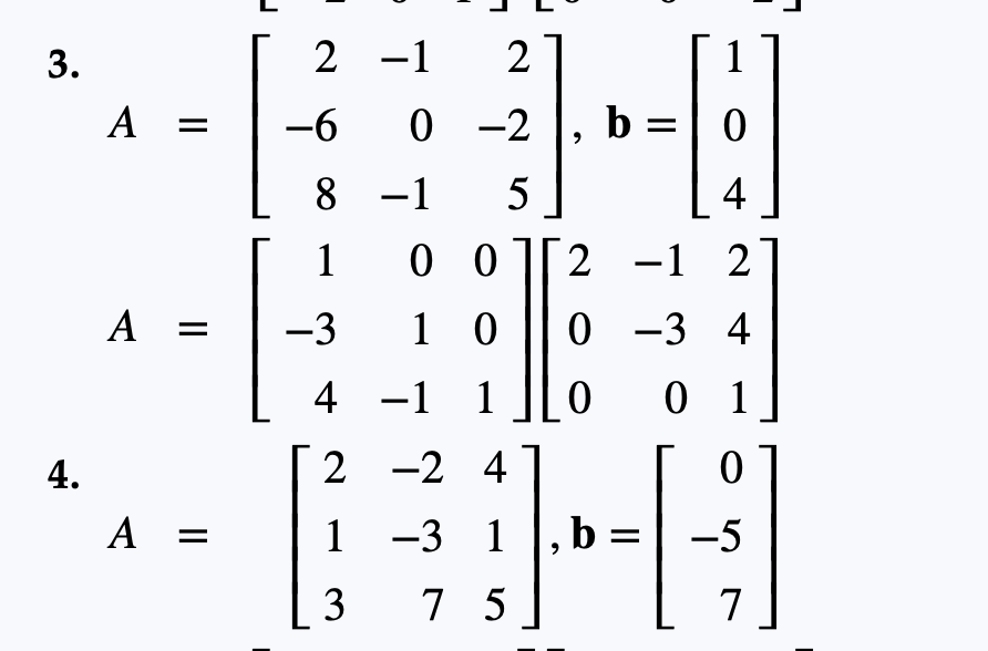 Solved solve the equation Ax = b by using the LU | Chegg.com