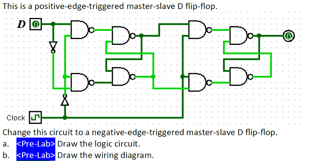 Solved This is a positive-edge-triggered master-slave D | Chegg.com