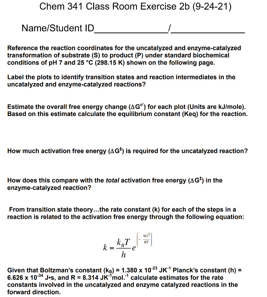 Solved Chem 341 Class Room Exercise 2b (9-24-21) | Chegg.com