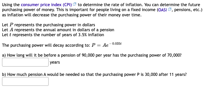 Solved Using The Consumer Price Index (CPI) To Determine The | Chegg.com