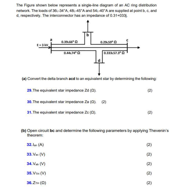 Solved The Figure Shown Below Represents A Single-line | Chegg.com