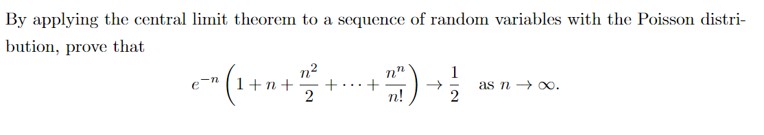 Solved By Applying The Central Limit Theorem To A Sequence | Chegg.com