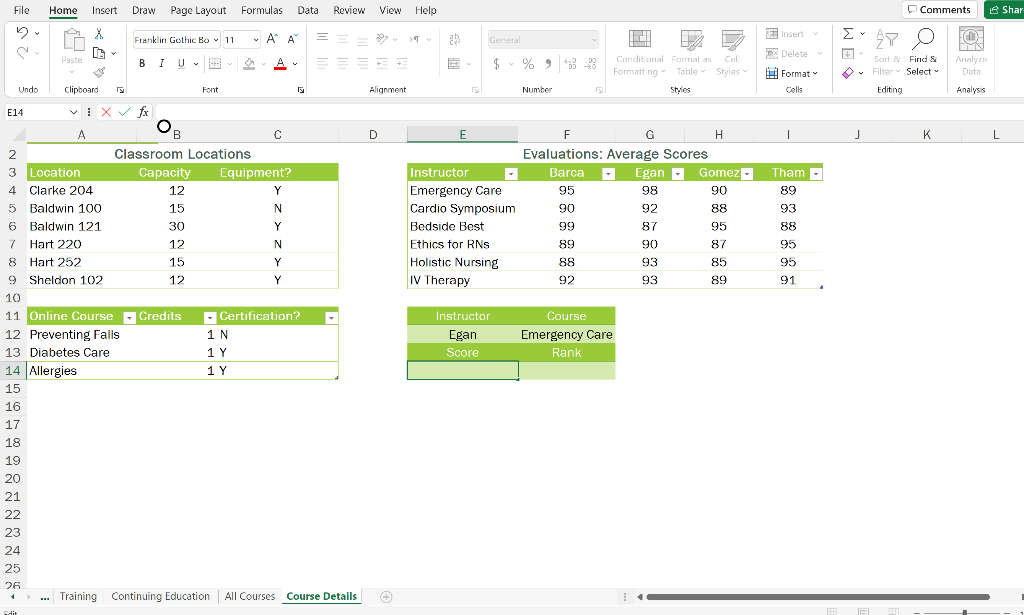 File Home Insert Draw Page Layout Formulas Data | Chegg.com