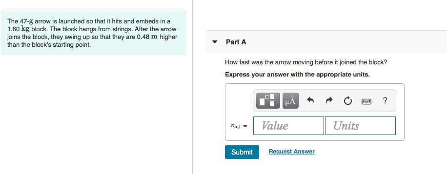 Solved The G Arrow Is Launched So That It Hits And Embeds Chegg Com