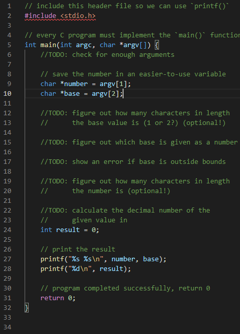 Solved You are to write a simple C program that will take 1) | Chegg.com