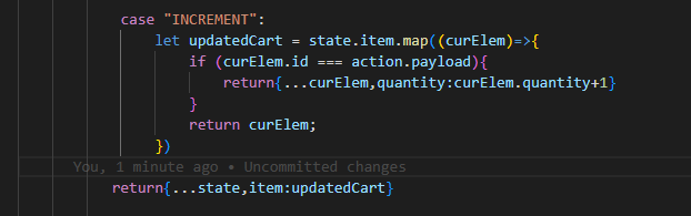 Solved hi this is my code of incrementing the quantity in a | Chegg.com