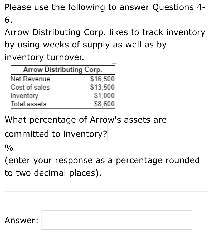 Solved Please use the following to answer Questions 4- 6. | Chegg.com