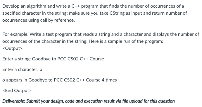 Solved Develop an algorithm and write a C++ program that | Chegg.com