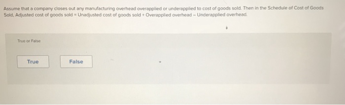 Solved Assume that a company closes out any manufacturing | Chegg.com