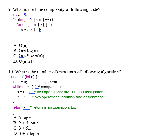Solved 6. Which of the following formulas in big-O notation | Chegg.com