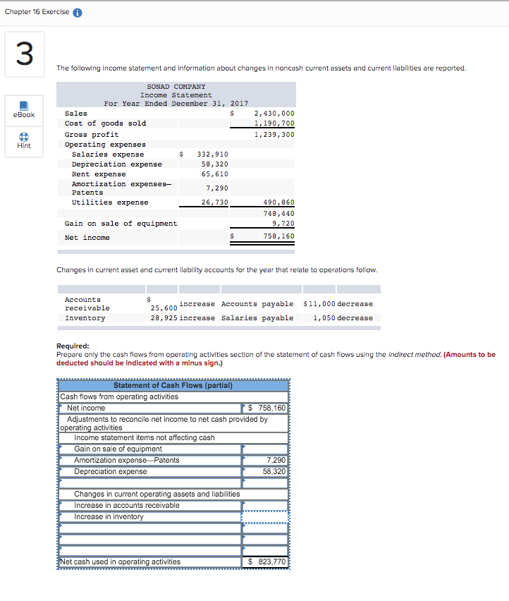 Solved Chapter 16 Exercise 3 The following income statement | Chegg.com