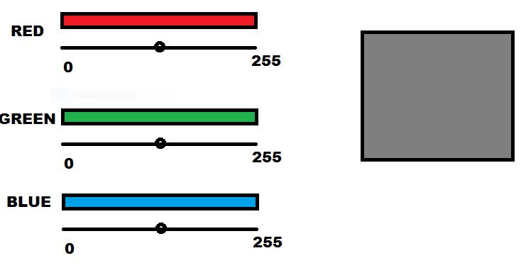Three Color Slider Solved Create 3 color sliders and set the picture as below: | Chegg.com