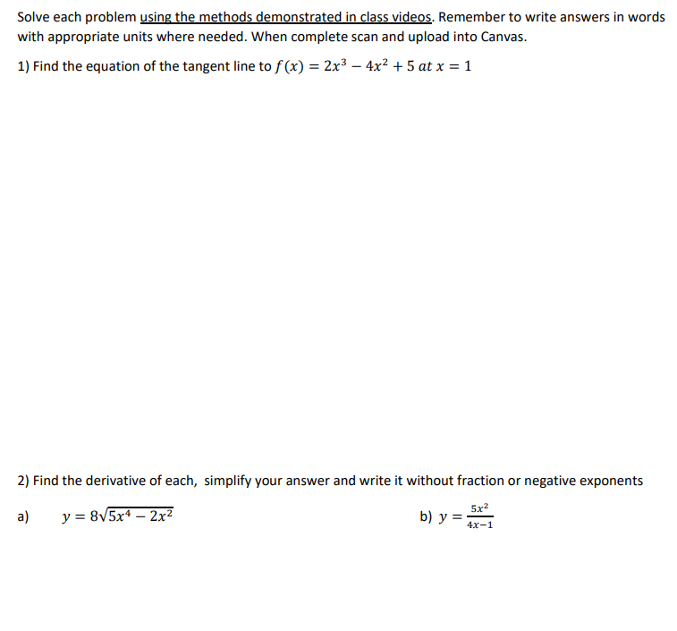 Solved Solve each problem using the methods demonstrated in | Chegg.com