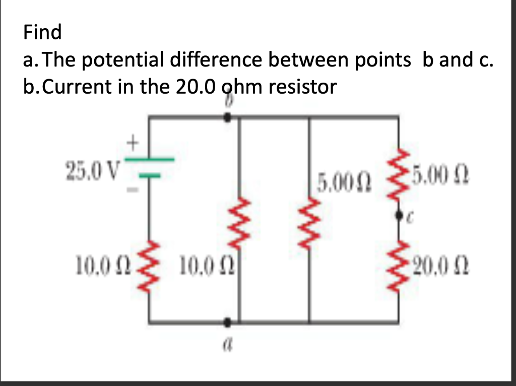 Solved Find A. The Potential Difference Between Points B And | Chegg.com