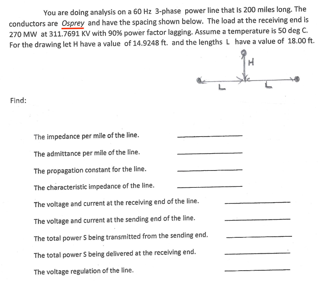 Solved You are doing analysis on a 60 Hz 3-phase power line | Chegg.com