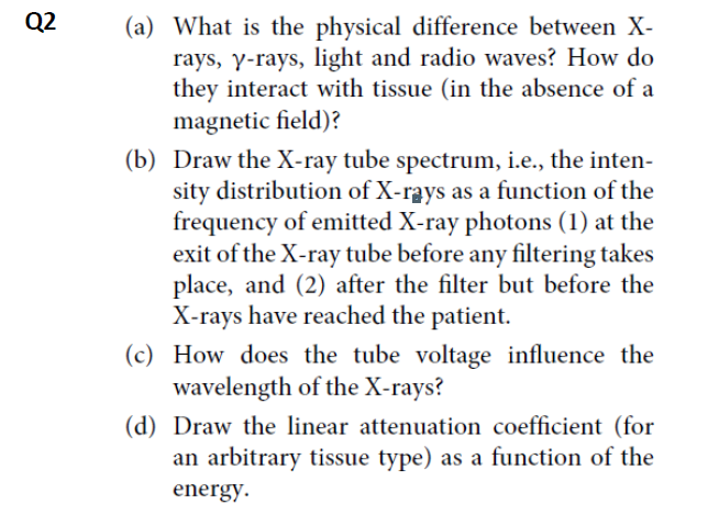 Solved Q2 (a) What is the physical difference between X