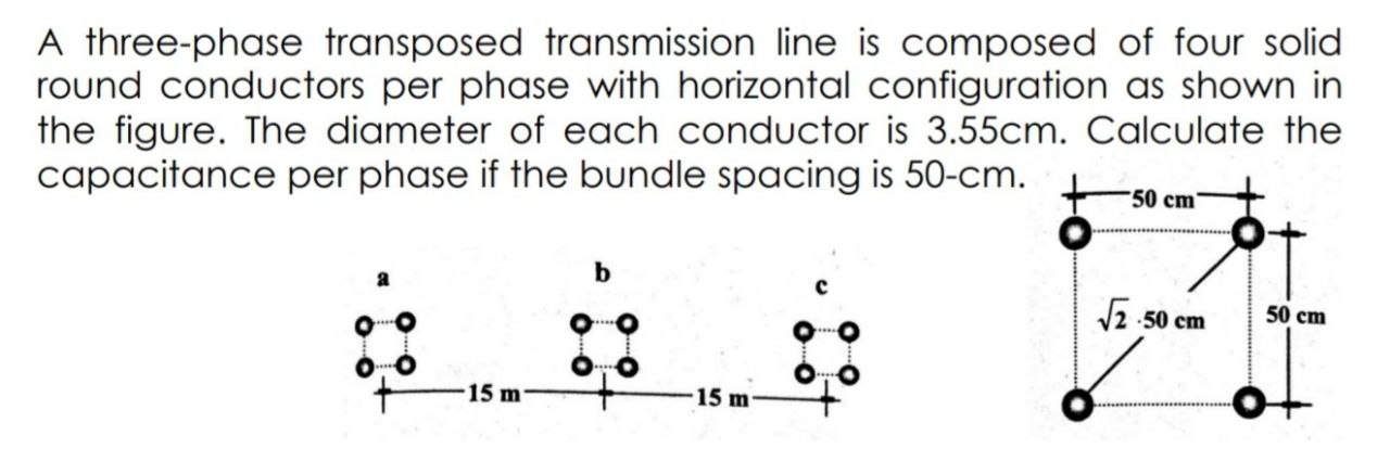 Solved A Three-phase Transposed Transmission Line Is | Chegg.com