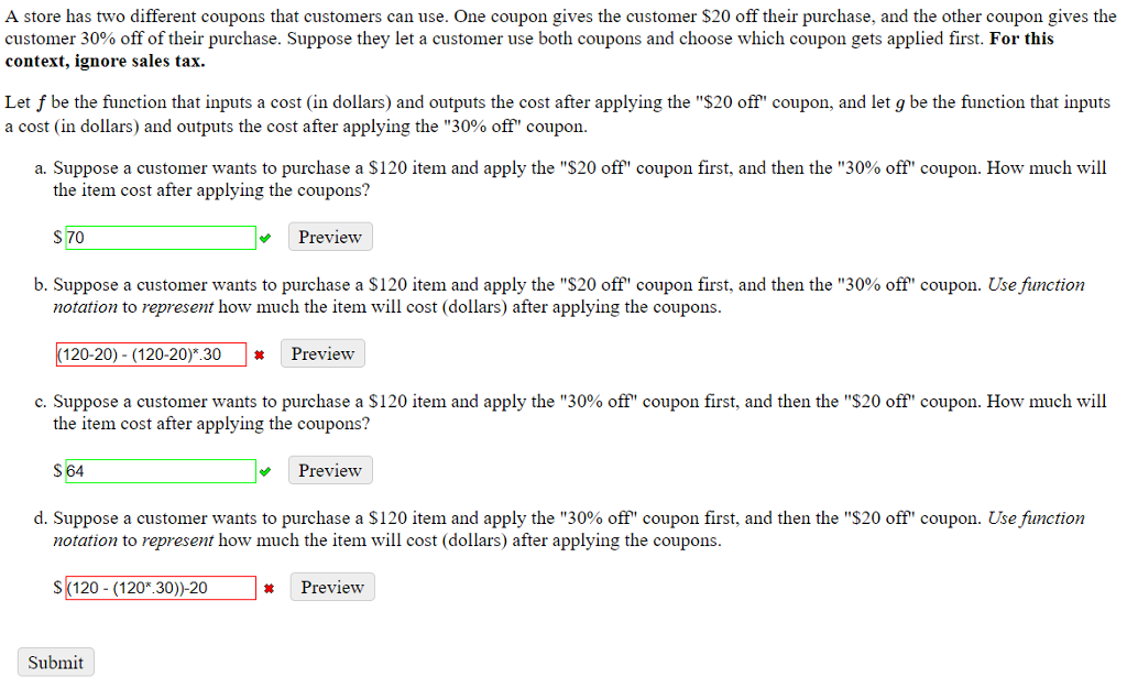 Solved A store has two different coupons that customers can