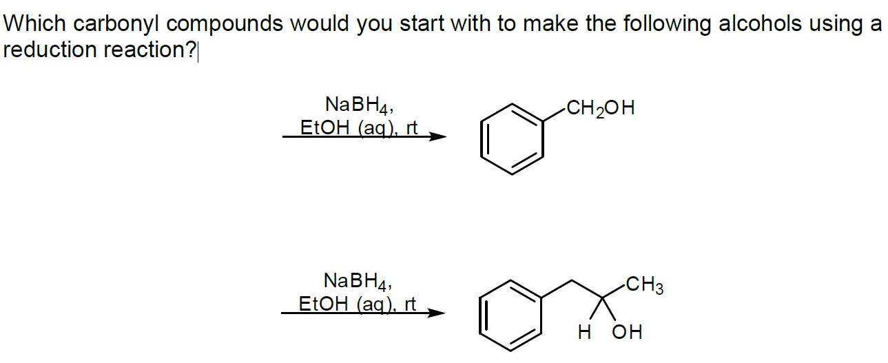 Solved Which Carbonyl Compounds Would You Start With To Make 