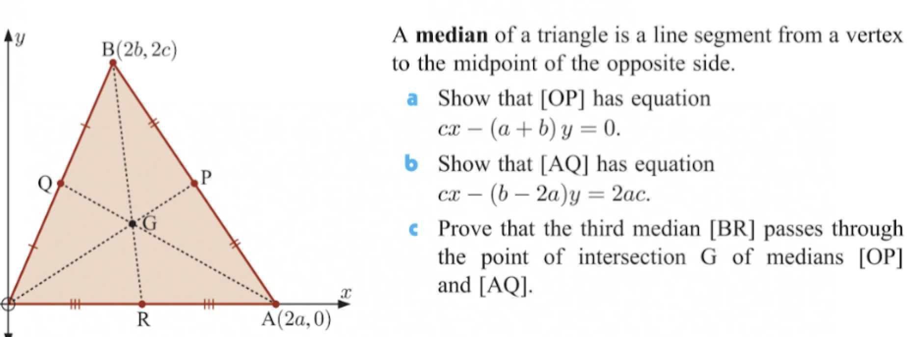 Solved A Median Of A Triangle Is A Line Segment From A 4381