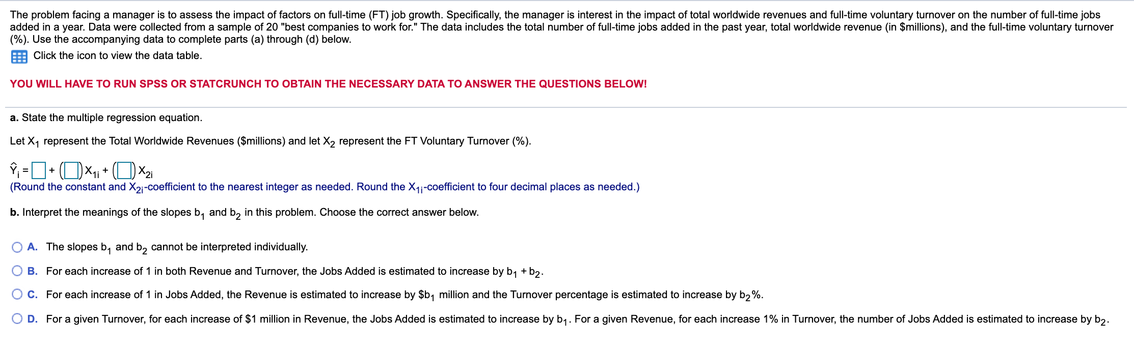 Solved Х Data of Best Companies to Work For Total FT Jobs