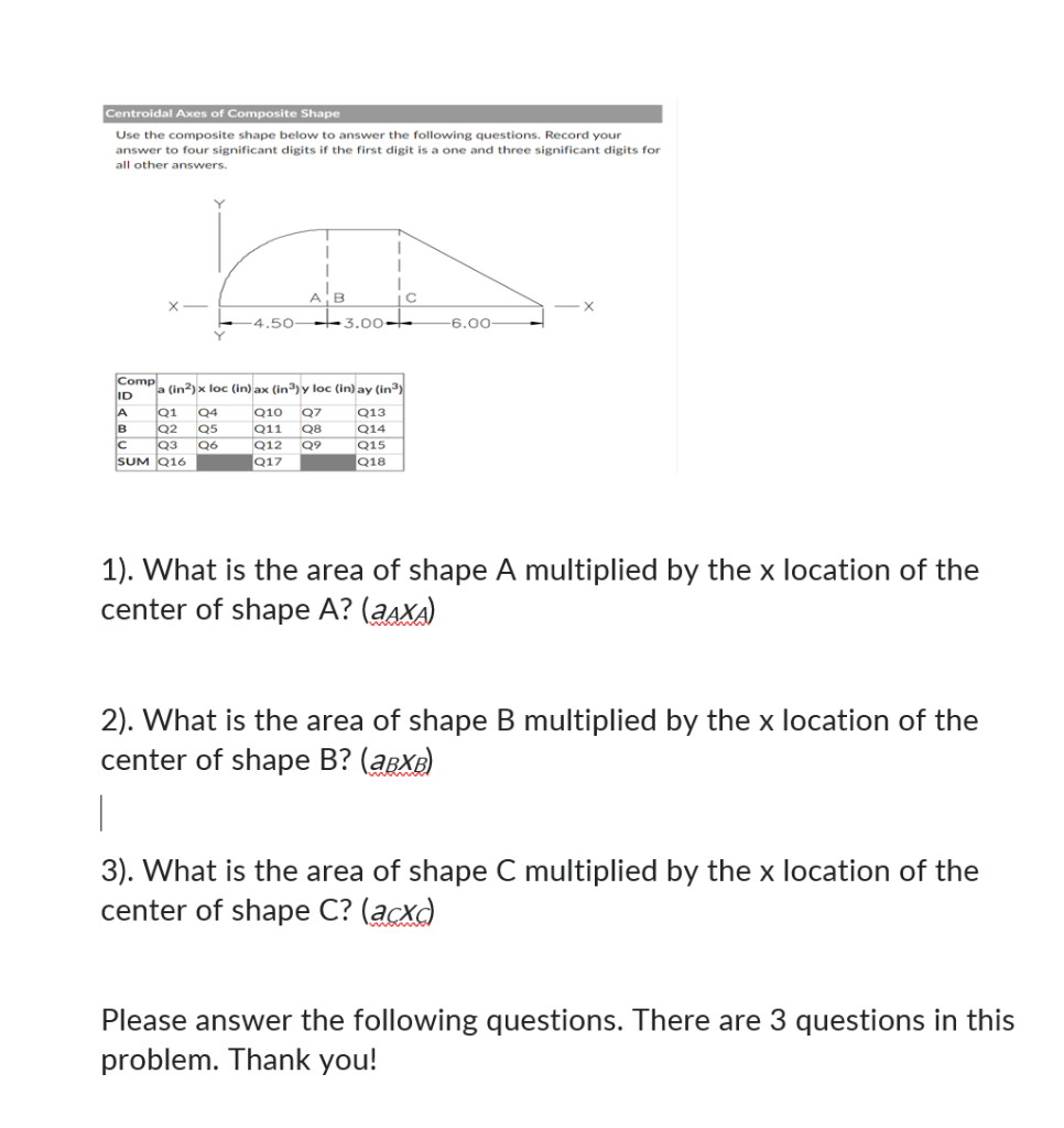 Solved Use the composite shape below to answer the following | Chegg.com