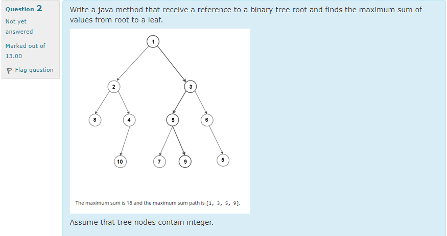 Solved Question 2 Not yet answered Write a java method that | Chegg.com