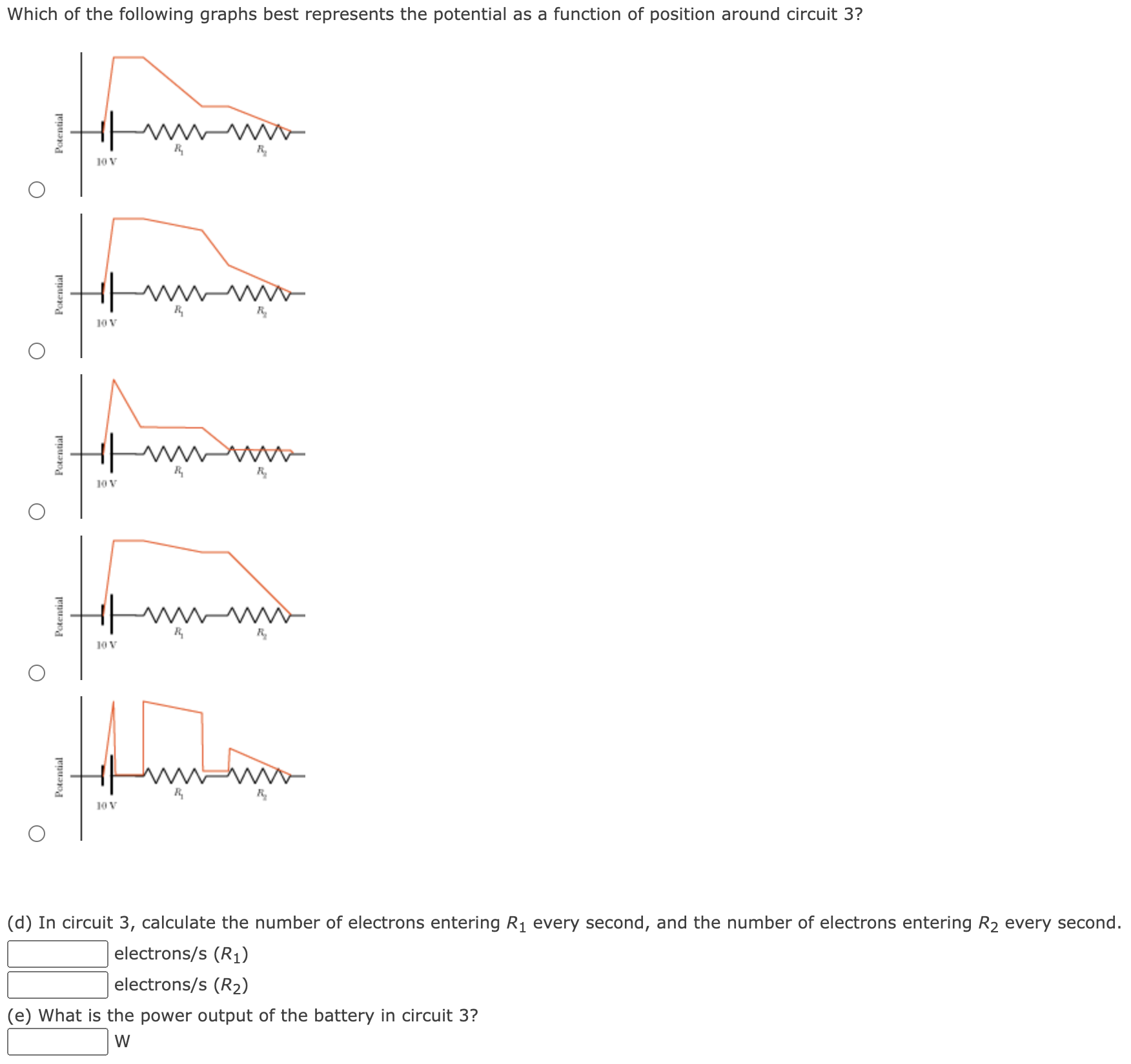 Solved (a) What is the resistance of R1 and of R2 ? R1=R2=ΩΩ | Chegg.com
